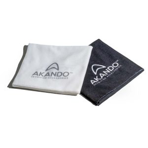 Akando Buffs with logo on them. Colors: White and Black