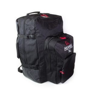 Akando Tandem Gearbag XL, black. Shown from the side 3