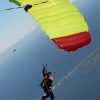 Performance Designs Katana canopy. Shown from the top during flight.