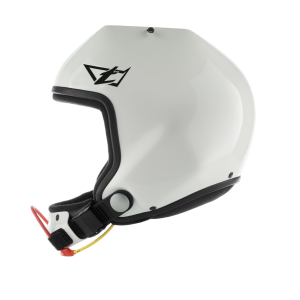 Tonfly 2X Open Face Skydiving Camera Helmet, color white. Shown from the side