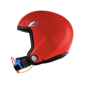 Tonfly Speed Performer Open Face Helmet, color red. Shown from the side