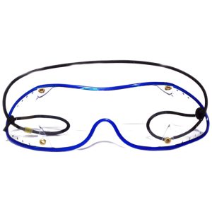 Mini Flex-z goggles with clear lens and blue trim