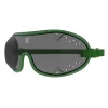 Kroops Boogie skydiving goggles with smoke lens and green trim
