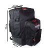 Akando Tandem Gearbag XL, black. Shown from the side with dimensions