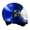 BONEHEAD DYNAMIC FULL FACE HELMET, ROYAL BLUE. Shown from the side with closed visor