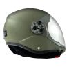 BONEHEAD AERO FULL FACE HELMET, olive drab. Shown from the side with closed visor