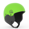 Cookie M3 open face helmet, lime green. Shown from the side