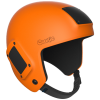 Cookie Fuel open face skydiving camera helmet, orange. Shown from the side