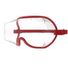 Kroops VFR Over The Glasses skydiving goggles with clear lens and red strap