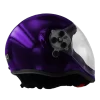 BONEHEAD DYNAMIC FULL FACE HELMET, PURPLE. Shown from the side with closed visor