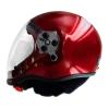 BONEHEAD DYNAMIC FULL FACE HELMET, red. Shown from the side with closed visor