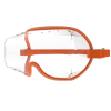 Kroops VFR Over The Glasses skydiving goggles with clear lens and orange strap