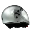 BONEHEAD DYNAMIC FULL FACE HELMET, silver. Shown from the side with closed visor