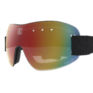 Kroops 13-Five skydiving goggles with flare lens and black strap