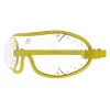 Kroops Boogie skydiving goggles with clear lens and yellow trim
