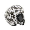 Parasport Italia Z1 JED-A Wind IAS open face skydiving helmet. Camo WHT color. Shown from the side