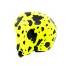 Parasport Italia Z1 JED-A Wind open face skydiving helmet. Country Yellow color. Shown from the side