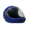 Square1 Kiss skydiving fullface helmet shown from the side with closed visor. Color: Blue