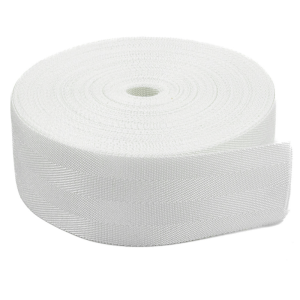 Roll of white bridle cord material 2"