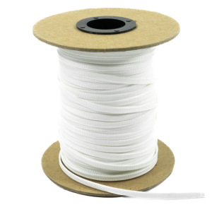 Roll of white flat braided dacron line with 400lb tensile strenght