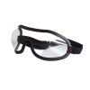 Akando Raw Skydiving Goggles with clear lens and black trim. Shown from the front
