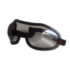 Akando Raw Skydiving Goggles with smoke lens and black trim. Shown from the front