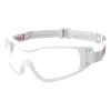 Kroops Arch skydiving goggles with clear lens, white frame and white strap