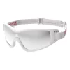 Kroops Arch skydiving goggles with tinted lens, white frame and white strap
