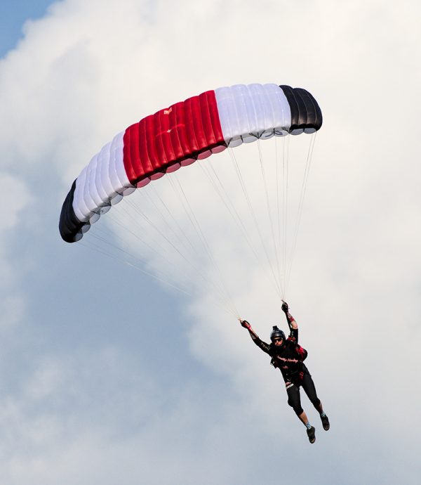 Paratec XTC Main Canopy. Shown from the front while flying