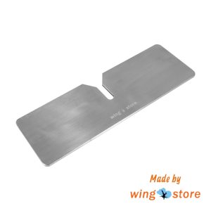 wingstore metal closing plate wide 30cm/12" with engraved logo