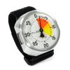 Viplo FT50 analog altimeter with white 4000 meter dial and silver case. Velcro Mount