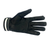 Wingstore gloves black top and black leather on the bottom, shown from the bottom