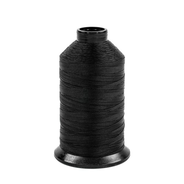 Roll of Nylon Thread Cord Size FF, color: black