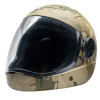 Cookie G35 Fullface skydiving helmet in multicam color shown from the side with closed visor
