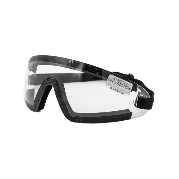 Bobster Wrap Around skydiving goggles. Clear with black strap