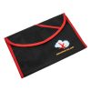 Wingstore Organizer, black with red trim. Shown from the front