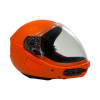 Square1 Kiss skydiving fullface helmet shown from the side with closed visor. Color: Orange