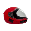 Square1 Kiss skydiving fullface helmet shown from the side with closed visor. Color: Red Double