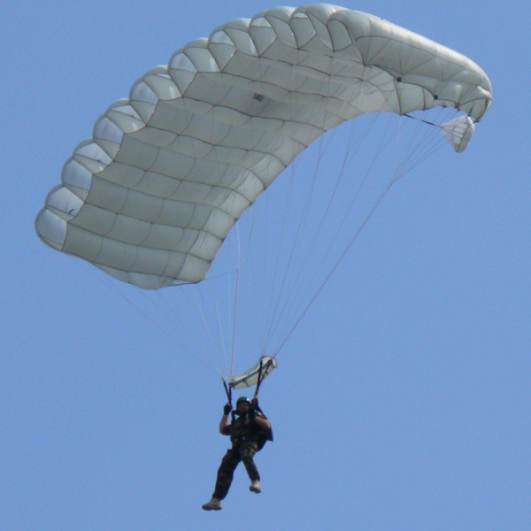 MarS Student Main Canopy M-291. Shown from the front during flight.