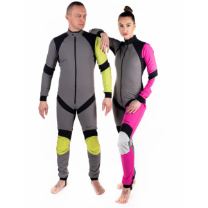 Tonfly Classic Suit. Shown on a male and female model from the front.