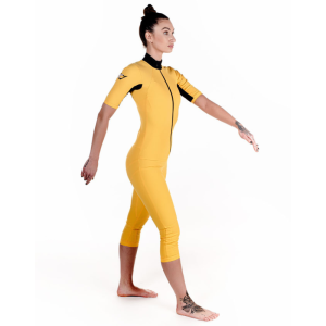 Tonfly Flex TS Suit. Shown on a model from the side