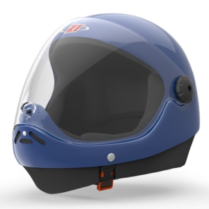 Parasport Italia Z1 SL-14 Fullface skydiving helmet with closed visor shown from the side, color: royal blue