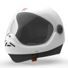 Parasport Italia Z1 SL-14 Fullface skydiving helmet with closed visor shown from the side, color: white