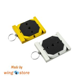 Helmet camera mount made by wingstore will keep your camera secure and allows for quick dimounting. Silver and Gold color