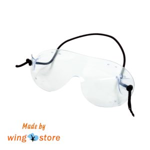 Simple clear flex goggles manufactured by wingstore. Perfect for tandem and aff jumps