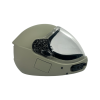 Square1 Kiss skydiving fullface helmet shown from the side with closed visor. Color: Grey