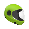 Cookie G3 Fullface Skydiving Helmet. Color is Lime Green