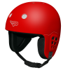 Parasport Italia Fairwind XPS open face skydiving helmet. Red color. Shown from the front