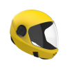 Cookie G3 Fullface Skydiving Helmet. Color is Yellow