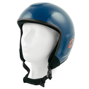 Blue SkySystems HR2 skydiving open face helmet. Shown from the front